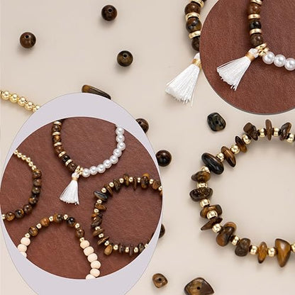 Jewelry Making Supplies Kit Natural Stone Beads for Irregular Natural Stone with for DIY Craft Bracelet Necklace Earrings for Adults