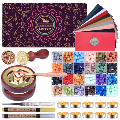 Wax Seal Stamp Kit with Gift Box (3 Ounce)