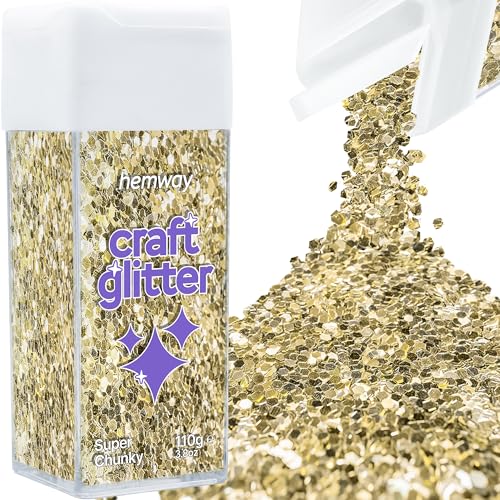 Craft Glitter Shaker Champagne Gold 110g Super Chunky (3.9 Ounce)