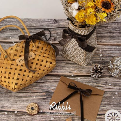 Polyester Brown Velvet Ribbon