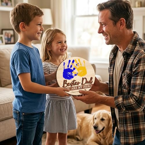 Personalized Hands Down Best Dad Ever Handprint Kit with Acrylic Paints