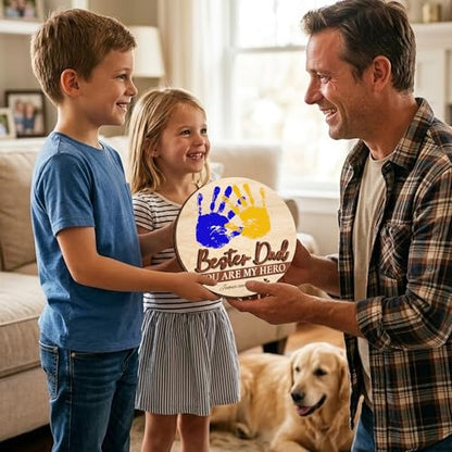 Personalized Hands Down Best Dad Ever Handprint Kit with Acrylic Paints