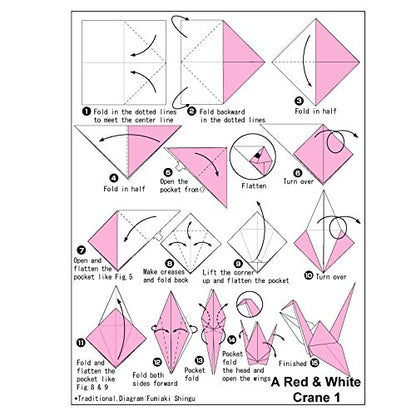 Origami Paper Large Single Sided for Arts and Crafts Projects