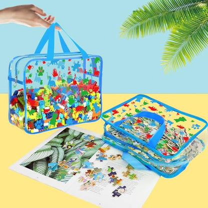 6 Packs Large Toy Storage Bags with Labels (6 Count)