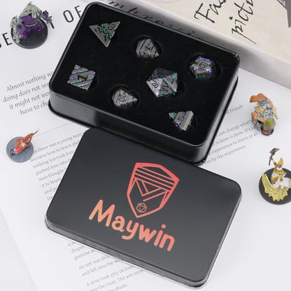 Inlay Metal Dice Set 7pcs