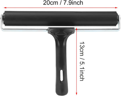7.8 Inch Soft Rubber Brayer,Rubber Brayer Roller Paint Brush Ink Applicator Art Craft Oil Painting Tool