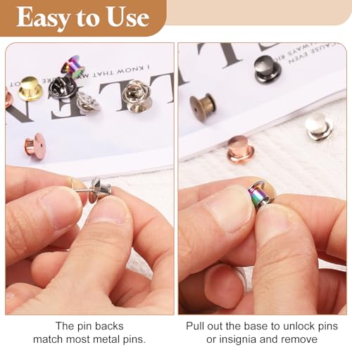 30Pcs Metal Locking Pin Backs (30 Count)