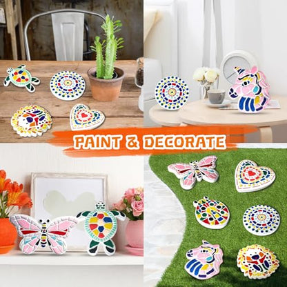 8Pcs Stepping Stones Painting Crafts Kit for Kids 4 8 6