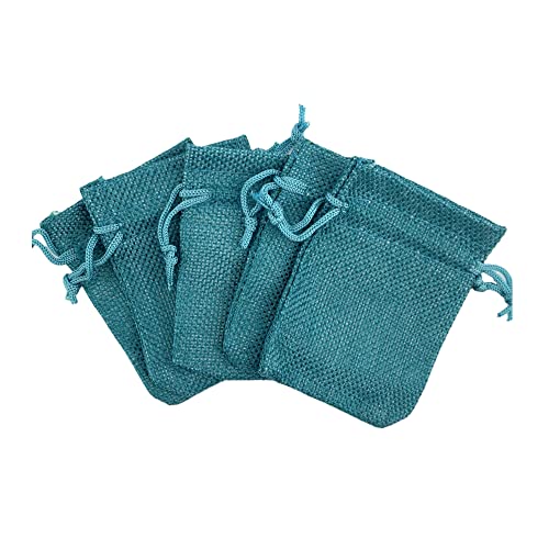 Pack of 25 Burlap Gift Bags with Drawstring Linen Jewelry Pouches Wedding Hessian Jute Bags for Birthday and Treat Pouches Party Wedding Favors Gift