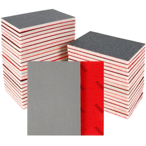 24 PCS Sanding Sponge Block 2500 Grit Wet Dry Sandpaper for Wood Metal