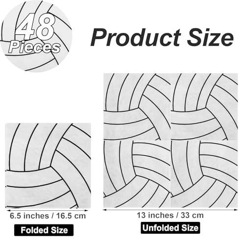 48 Pieces Volleyball Paper Napkins (48 Count)