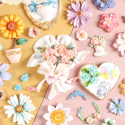 3Pcs Flower Fondant Cake Mold Daisy