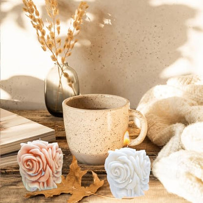 Rose Candle Silicone Molds Valentine's Day Handmade 3D Candle Molds for Candle Making