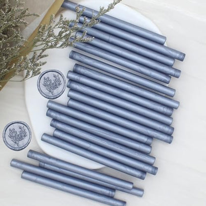 Grey Blue Wax Seal Sticks 20pcs