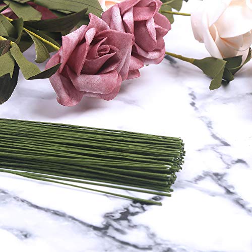 22 Gauge Dark Green Floral Wire Stem for Flower Arrangement Craft Supply