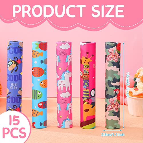15 Pcs Classic Kaleidoscopes Kids Birthday Party Favor Old Fashioned Vintage Educational Toys Stocking Stuffers Goodie Bag Fillers for Classroom School Return Gifts Carnival Prizes (15 Count)