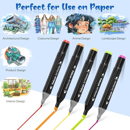 80 Colors Alcohol Markers Set (80 Count)