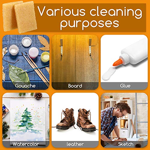 12 Pieces Glue Residue Pick up Eraser Rubber Cement Eraser Cleaning Rubber for Removing Adhesive and Residues from Paper Plastic and More (12 Count)