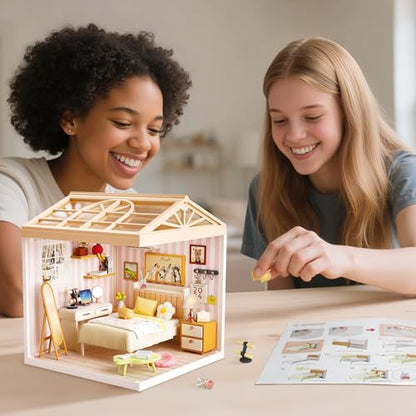 Cozy Bedroom DIY Miniature House Kit for Adults