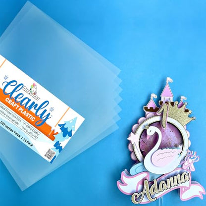 Clearly Craft Plastic 12x12 Clear Acetate Sheets 25 Pack