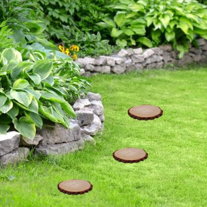 Wooden Garden Stepping Stones Outdoor for Walkway Decorative Wood Pathway Stones for DIY Garden Projects and Pathmaker