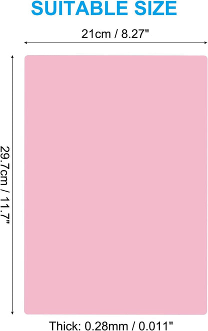 PATIKIL A4 Size Guided Reading Sheet, 5pcs Correction Lighting Gel Filter Colored Overlay Transparent Color Film for Classroom Photo Studio, Pink
