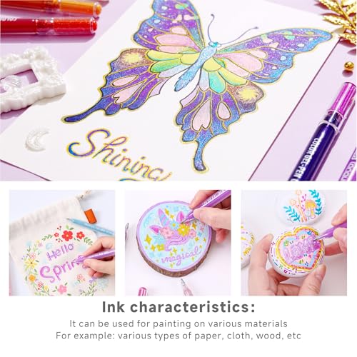 72 Color 1.0mm Glitter Markers DIY Pen (72 Count)