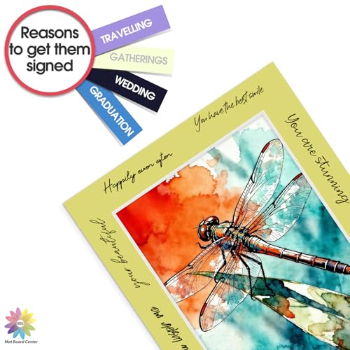 Mat Board Center 50 Pack 5x7 Picture Mat for 4x6 Photo Mixed Color