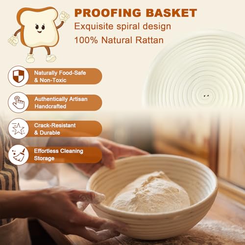 Sourdough Starter Kit with Sourdough Jar & Baking Supplies for Beginner