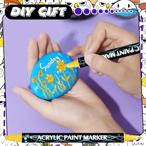 48 Colors Acrylic Paint Markers Set (48 Count)