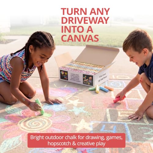 Color Splash S&S Worldwide Sidewalk Chalk Bulk Set (126 Count)