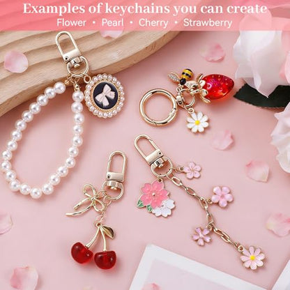 773 Pcs Lip Gloss Keychain Making Kit with Storage Box