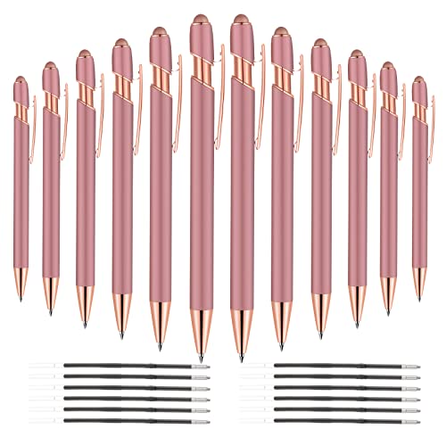 12 PCS 2 in 1 Stylus Ballpoint Pen with Stylus Tip (12 Count)