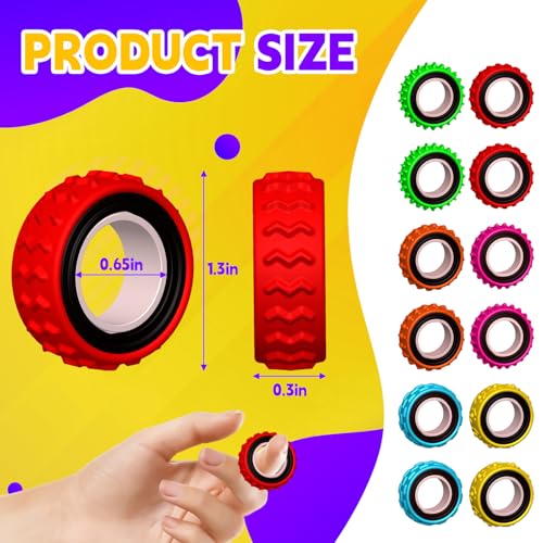 Fidget Toys Sensory Ring for Kids (24 Count)