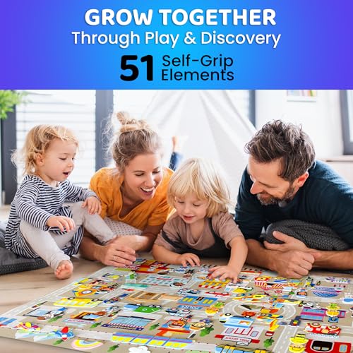 City Felt Board for Kids 3 (61 Count)