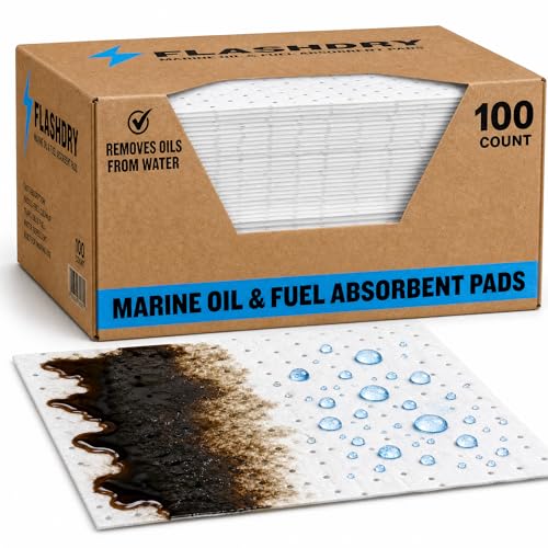 Marine Oil Spill Absorbent Boat Pads (100 Count)