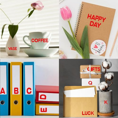 Red Alphabet Letter Stickers