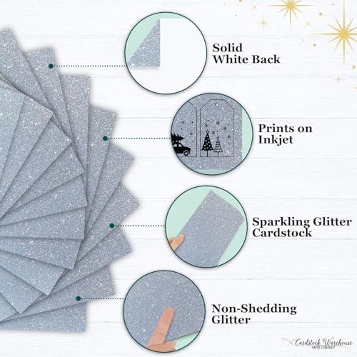 Cardstock Warehouse Diamond Print Inkjet Glitter (15 Count)