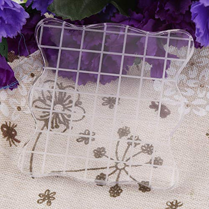 1PC Acrylic Stamp Blocks with Grid Lines