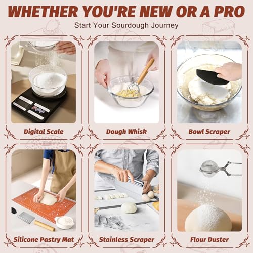 Sourdough Starter Kit with Enamel Cast Iron Pot