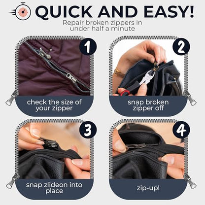 Zipper Repair Kit for Narrow Zippers