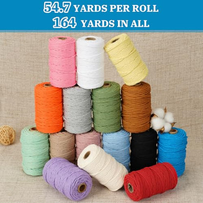 Macrame Cord 3mm x 164 Yards (492 Foot)