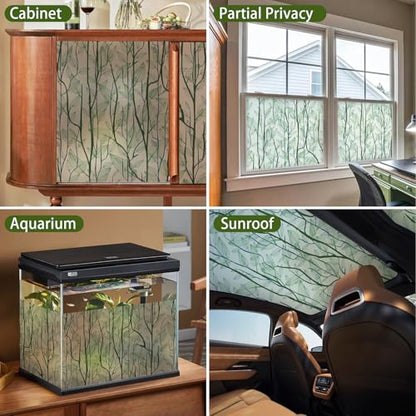 Window Film Privacy Decorative Window Clings 35.4'' x 78.7'' (19.35 Sq Ft)