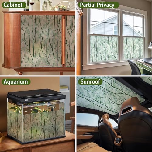 Window Film Privacy Decorative Window Clings 35.4'' x 118.1'' (9.69 Sq Ft)
