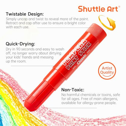 Tempera Paint Sticks 32 Colors (32 Count)