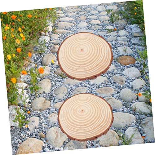 Wooden Garden Paver 2 Piece Set Wood Handmade Stepping Stone