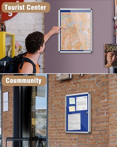 26"x20" Enclosed Bulletin Board