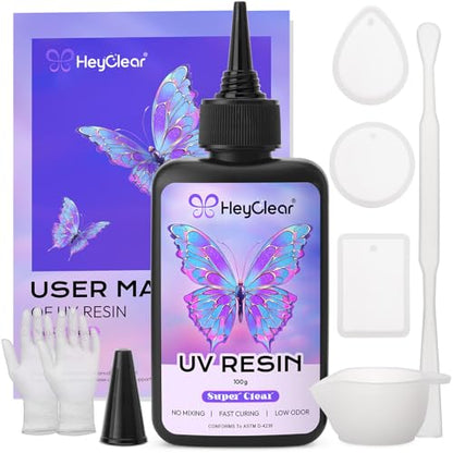 100g UV Resin kit with Molds