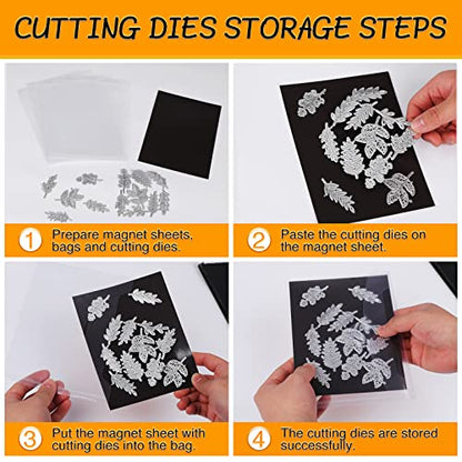 40 Pack Stamp and Die Storage Bag with Magnetic Sheets (40 Count)