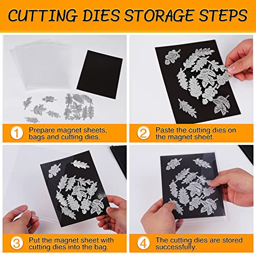 80 Pack Stamp and Die Storage Bag with Magnetic Sheets (80 Count)